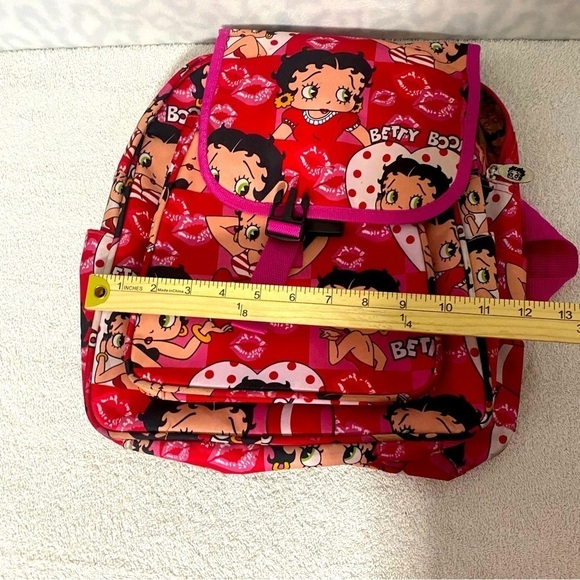 Betty Boop Backpack Purse 13" Carry Red Tote Bag Birthday, School Unique EUC - Picture 11 of 13